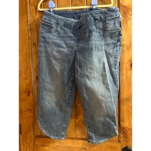 Chico's Pull On Capri Jeans Clamdiggers Casual Barbeque Size 14